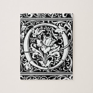 Buchstabe O Mittelalterliche Monogramm-Kunst Art N Puzzle