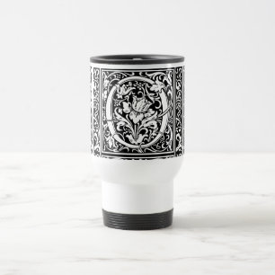 Buchstabe O Mittelalterliche Monogramm-Kunst Art N Reisebecher