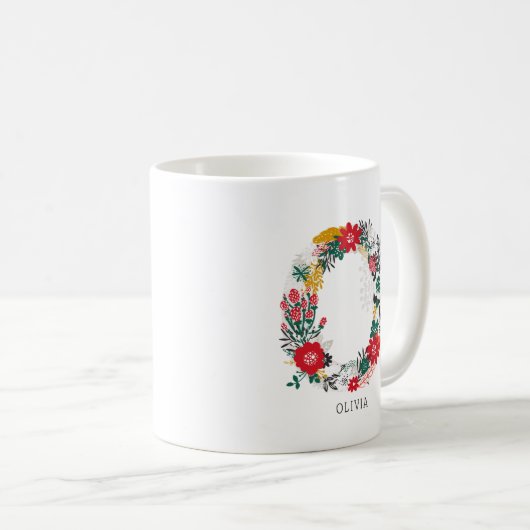 Buchstabe O | Monogramm-I-Tasse für den Blasenbrie Kaffeetasse (VorderseiteRechts)