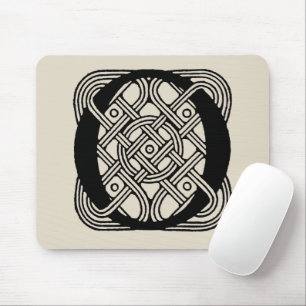 Buchstabe O Monogramm Vintage-Keltischer Knoten Dr Mousepad