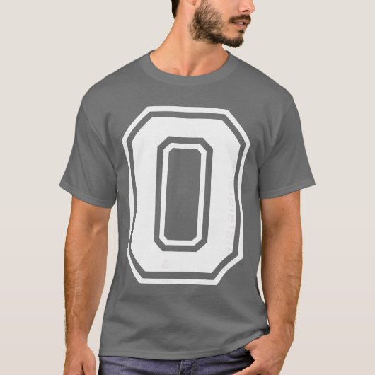 Buchstabe O Name Initial Varsity Alphabet Monogram T-Shirt (Vorderseite)