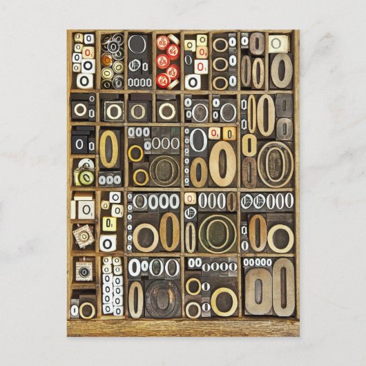 Buchstabe O Postkarte (Vorderseite)