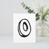 Buchstabe O Postkarte (Stehend Vorderseite)