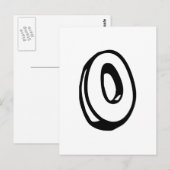 Buchstabe O Postkarte (Vorne/Hinten)