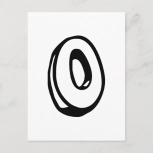 Buchstabe O Postkarte