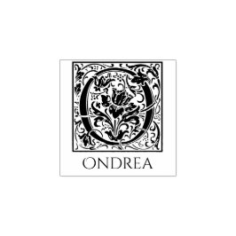 Buchstabe O Vintager erster Buchstabe mit Name Gummistempel