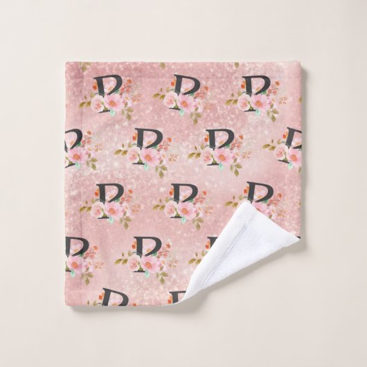 Buchstabe P Badhandtuch Set (Waschlappen)