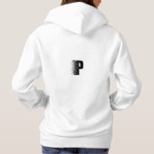 Buchstabe P Desintegrations-Effekt Hoodie | Modern (Rückseite)