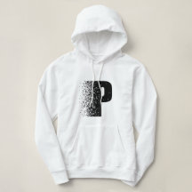 Buchstabe P Desintegrations-Effekt Hoodie | Modern