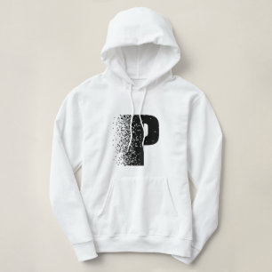 Buchstabe P Desintegrations-Effekt Hoodie Modern