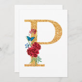 Buchstabe p einladung (Vorne/Hinten)