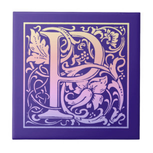 Buchstabe P Farbiger Vintager erster Buchstabe Fliese