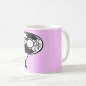 Buchstabe P ist für Kaffeetasse (VorderseiteRechts)