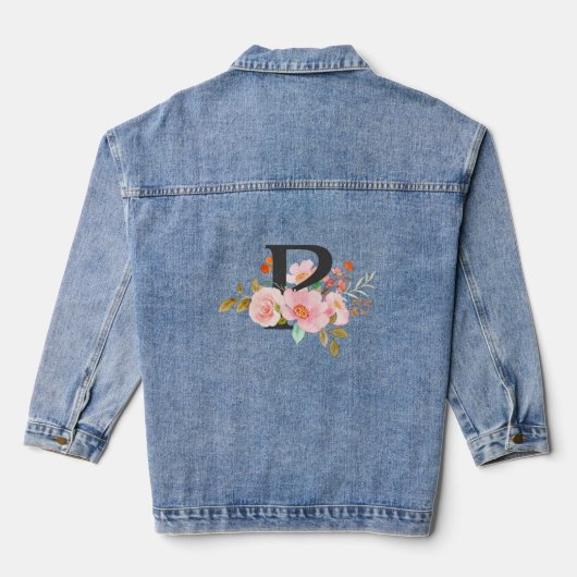 Buchstabe P Jeansjacke (Rückseite)