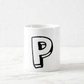 Buchstabe P Kaffeetasse (Mittel)