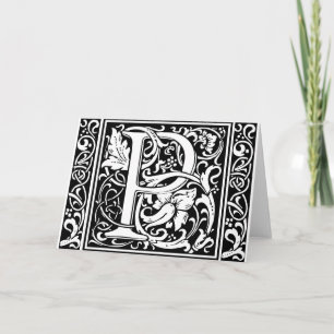 Buchstabe P Mittelalterliche Monogramm-Kunst Art N