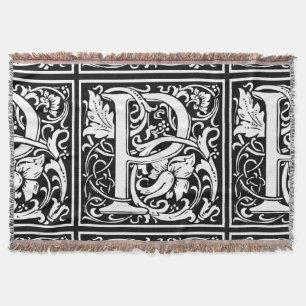 Buchstabe P Mittelalterliche Monogramm-Kunst Art N Decke
