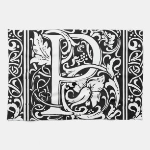 Buchstabe P Mittelalterliche Monogramm-Kunst Art N Küchentuch