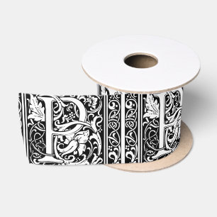 Buchstabe P Mittelalterliche Monogramm-Kunst Art N Satinband