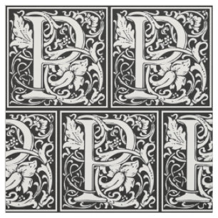Buchstabe P Mittelalterliche Monogramm-Kunst Art N Stoff