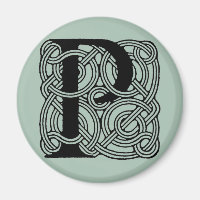 Buchstabe P Monogramm Vintage-Keltischer Knoten Dr