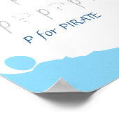 Buchstabe P Nachspurposter für Kinder Poster (Ecke)
