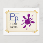 Buchstabe P Postkarte (Vorderseite)