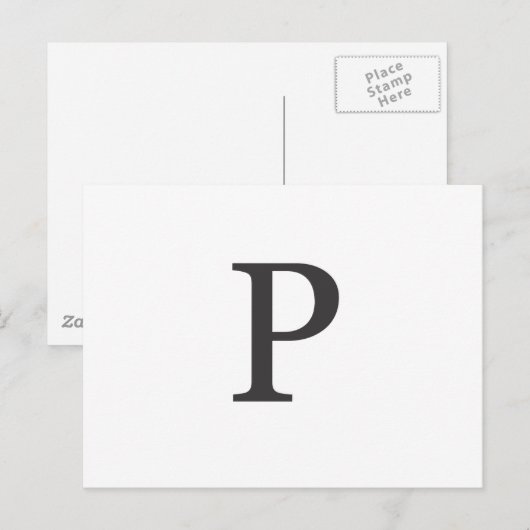"Buchstabe P" Postkarte (Vorne/Hinten)