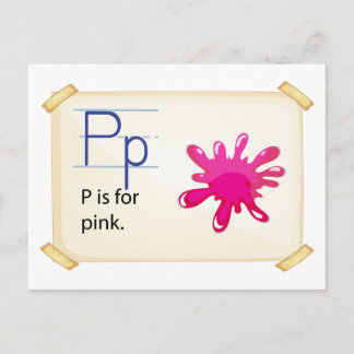 Buchstabe P Postkarte
