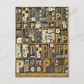 Buchstabe P Postkarte (Vorderseite)