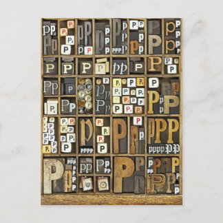 Buchstabe P Postkarte