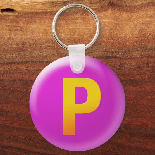 Buchstabe P Schlüsselanhänger (Vorderseite)