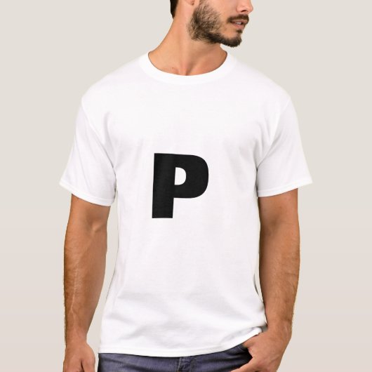Buchstabe P T-Shirt (Vorderseite)