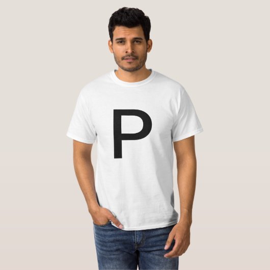 Buchstabe P T-Shirt (Vorne ganz)