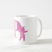 Buchstabe P u. Schwein Kaffeetasse (VorderseiteRechts)
