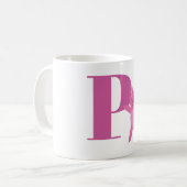 Buchstabe P u. Schwein Kaffeetasse (Vorderseite Links)