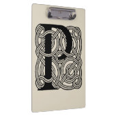 Buchstabe P Vintage Knotentonografie Klemmbrett (Rechts)
