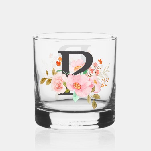 Buchstabe P Whiskyglas (Vorderseite)