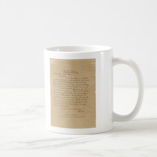 Buchstabe Präsidenten-Abraham Lincolns zu Frau Kaffeetasse (Rechts)