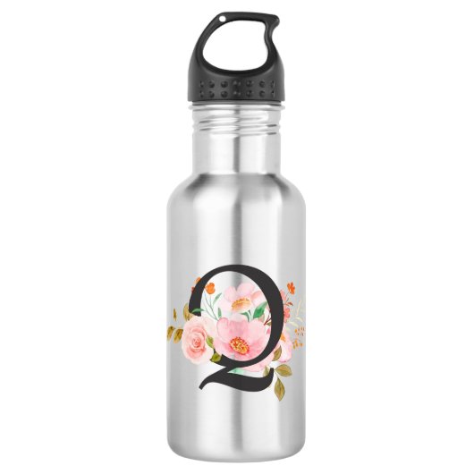 Buchstabe Q Edelstahlflasche (Vorderseite)