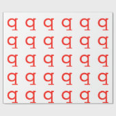 Buchstabe q geschenkpapier (Flach)