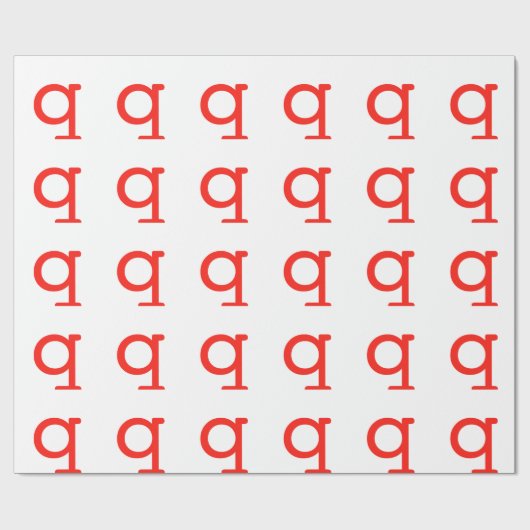 Buchstabe q geschenkpapier (Flach)