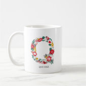 Buchstabe Q | Monogramm-I-Tasse für den Blasenbrie Kaffeetasse (Links)