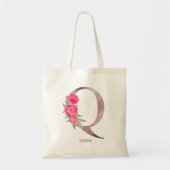 Buchstabe Q Personalisierter Name Monogramm Brautp Tragetasche (Vorne)