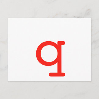 Buchstabe q postkarte
