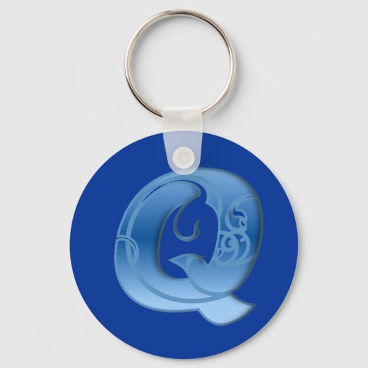 Buchstabe Q Schlüsselanhänger (Vorderseite)
