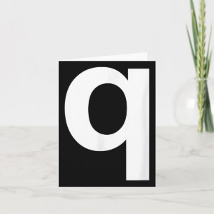 Buchstabe Q Shirt Kleinbuchstabe Alphabet  Karte