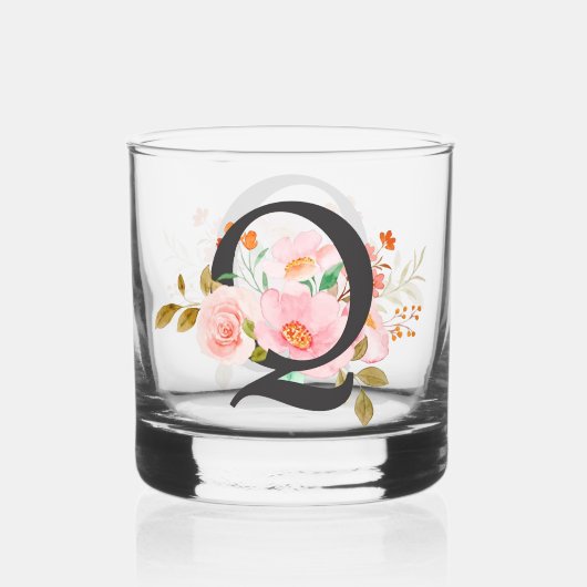 Buchstabe Q Whiskyglas (Vorderseite)