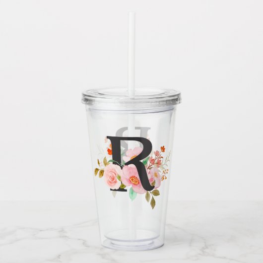 Buchstabe R Acryltrinkbecher (Vorderseite)