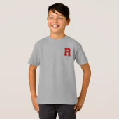 Buchstabe R - Anfangsname Alphabet Monogramm T-Shirt (Vorne ganz)